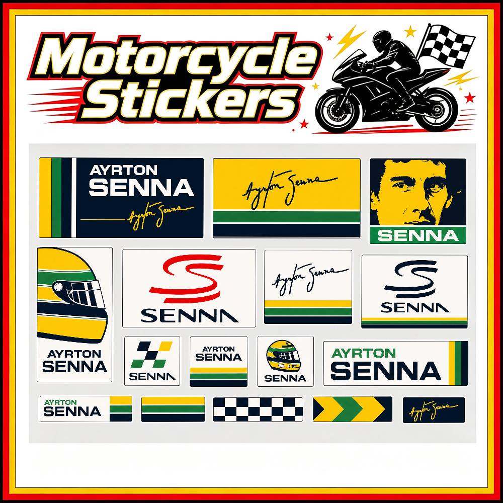Laptop Accessories Ideas - Adesivi A-Ayrton S-Senna per Carrozzeria Auto,