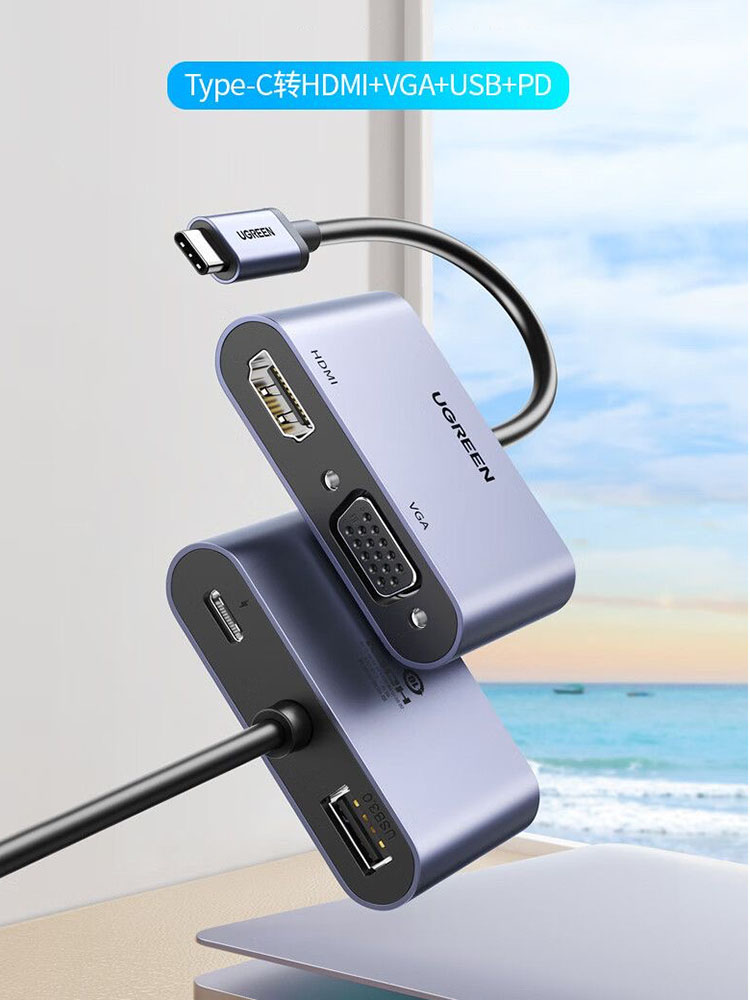 Hdmi Vga Adapter - Hub USB C UGREEN, Adattatore Type-C