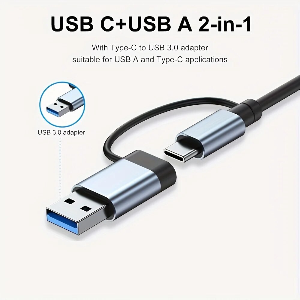 Hub USB 3.0 2 in 1 a 7 porte,  - Laptop Accessories And Gadgets recensione e prezzo
