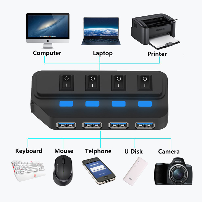 HUB USB 3.0 a 4 porte Adattato - Laptop Accessories And Gadgets recensione e prezzo